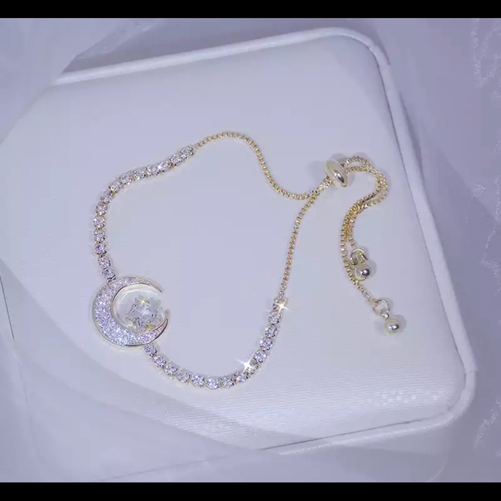 Elegant Moon Star Bracelet